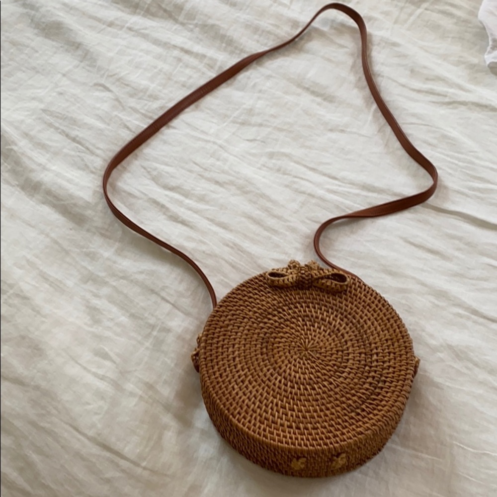 Woven Circle Basket rattan Bag